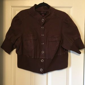 TORRID burgundy cropped jacket or coat